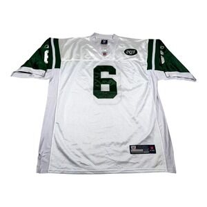 New York Jets Sanchez Football Jersey Mens 56 White NFL Reebok #6 On Field